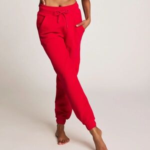 Negative Underwear Medium Waffle Knit Jogger in Cerise